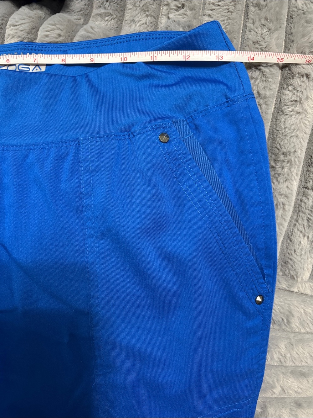 healing hands Cobalt Blue Flare Scrub Pants - Picture 4 of 4